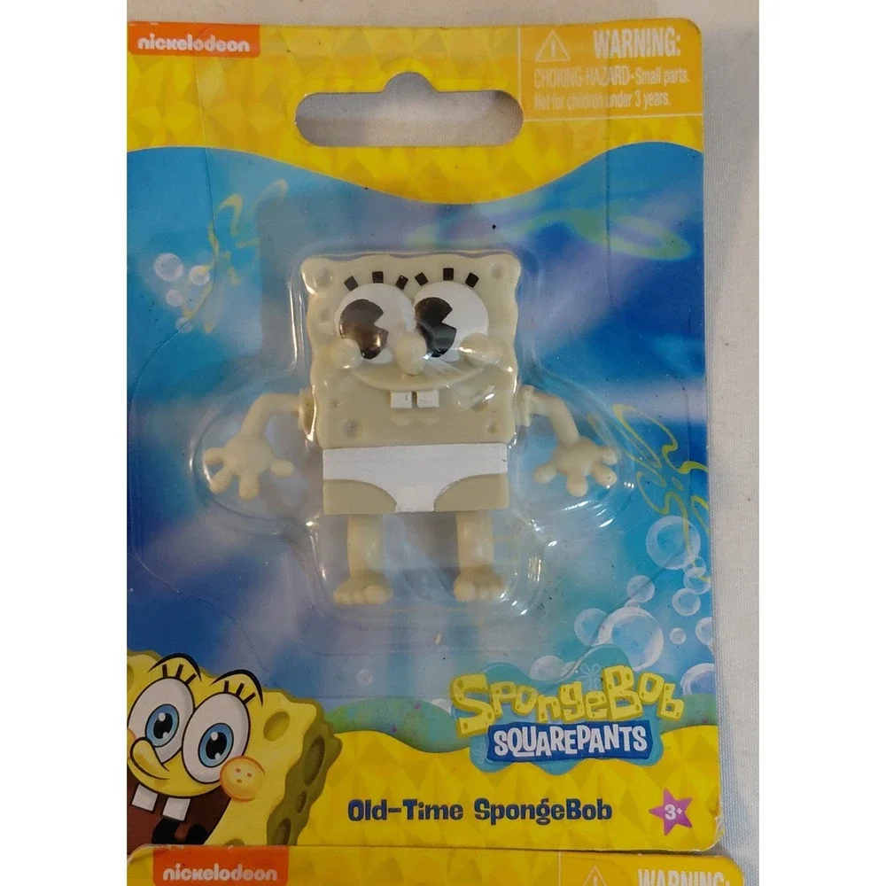 Lot of 4 SpongeBob SquarePants Mini Figures Robot Rocker Ripped Pants Old-Time